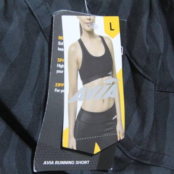 Avia Running Shorts NWT Black/Grey Size L - Picture 4 of 6